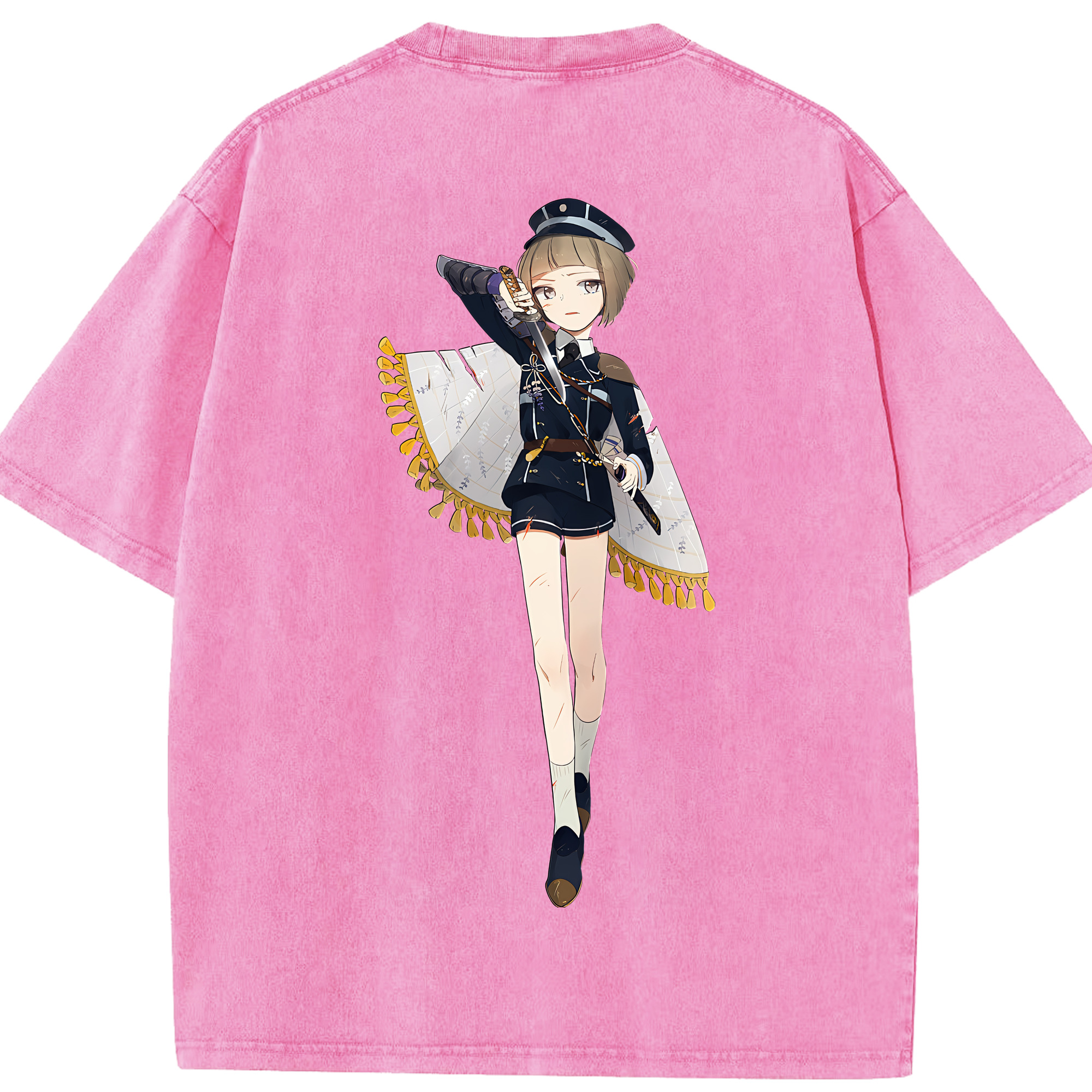 （画像用） 刀剣乱舞 Touken Ranbu 綿100% ヴィンテージ風 半袖Tシャツ（背面プリント）